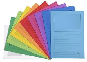 Exacompta Subcarpeta A4 Forever Con Ventana Surtidas 120g - Paquete de 50 Unidades