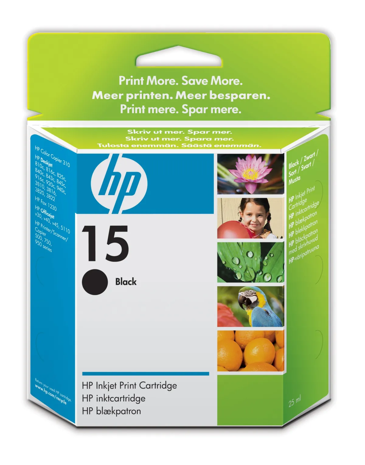 TINTA NEGRO DESKJET 810 C 825 C 840 C 843 C 845 C 920 940 950 3820  SERIE   OFFICEJET V40 5110  1150 C 1170 C 1175 C  DESKJET 825 C 3820  SERIE   PSC 500 700 750 750XI 950  FAX 1230  (51645AE)  Nº 15 CAP. EXTRA