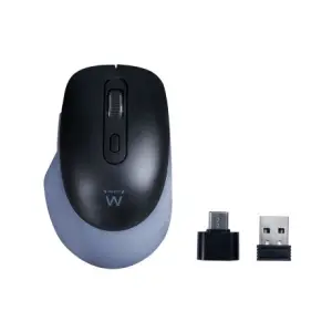 Ewent Ratón Inalámbrico USB 3200dpi - 6 Botones - 2.4GHz y Bluetooth - Negro/Gris