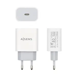 AISENS CARGADOR USB-C PD3.0  20W ALTA EFICIENCIA 5V/3A 9V/2,2A 12V/1,66A   BLANCO