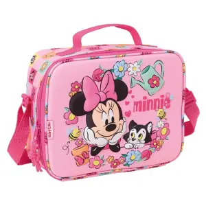 Safta Bolsa Isotérmica Porta Alimentos Minnie Mouse 3D Rosa 25x19.5x9cm
