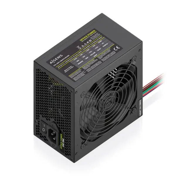 Aisens Fuente de Alimentación 500W ATX con Ventilador de 120mm - Color Negro