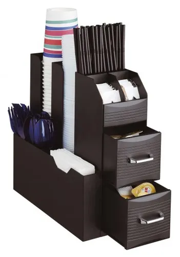 Archivo 2000 Organizador La Hora Del Café Con 2 Cajones Para Almacenaje De Cápsulas Y Compartimentos Independientes