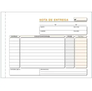 LOAN Talonario Entregas Cuarto Apaisado Duplicado Autocopia