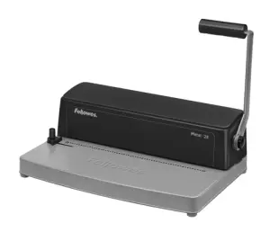 Fellowes Encuadernadora Manual A4 Metal 25 Espiral Metálico, Perfora 10 Hojas, Encuaderna 450 Hojas