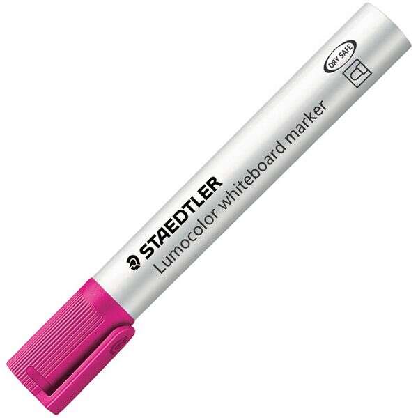 Staedtler Lumocolor 351 Rotulador Para Pizarra - Punta Redonda - Trazo 2Mm - Capuchon Con Clip - Color Rosa