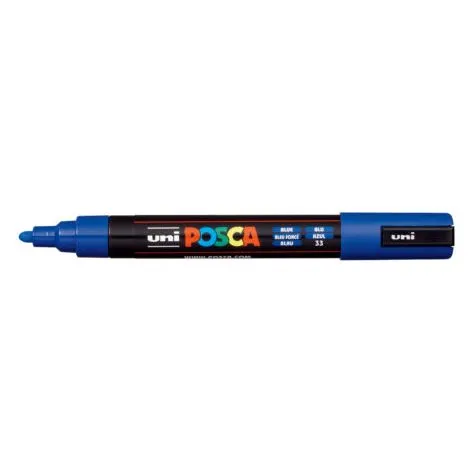 Posca Marcador  Pc-5M No Permanente Punta Forma De Bala 1,8 - 2,5 Mm Azul