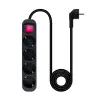 Nanocable Regleta 4 Tomas Con Interruptor Negro
