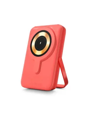 Urban Factory Magnee Power Powerbank Universal 10000mAh - Entrada USB-C - Salida USB-C, USB-A e Inalambrica - Color Naranja Neon