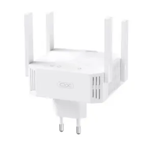 XO TX01 Repetidor WiFi Doble Banda 2.4GHz 300Mbps y 5GHz 867Mbps Antena Externa Enchufable Blanco