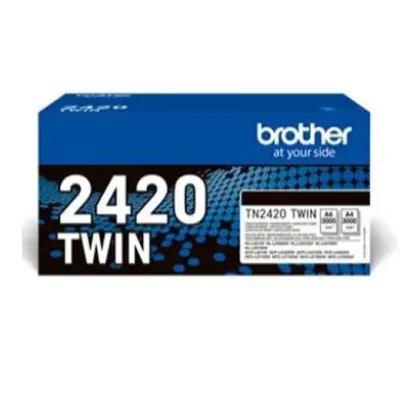 Brother TN2420 Pack de 2 Cartuchos de Tóner Original Negro