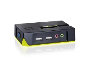 CONMUTADOR AUTOMATICO SOBREMESA LEVEL ONE V/T/M 1a2 CPUs USB CON AUDIO CABLES INCLUIDOS