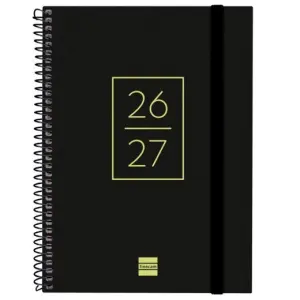 FINOCAM AGENDA SECUNDARIA PARA ESTUDIANTES ESPIRAL 4º-155X212MM SVH NEGRO CURSO 2026-2027