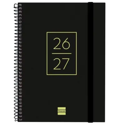 FINOCAM AGENDA SECUNDARIA PARA ESTUDIANTES ESPIRAL 4º-155X212MM SVH NEGRO CURSO 2026-2027