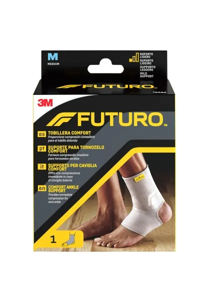 Futuro Tobillera Transpirable Elástica Talla M (31.8 - 38.1cm) Color Gris