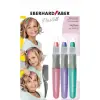 Eberhard Faber Pack de 3 Tizas Pastel para Cabello y 1 Mini Peine - Colores Rosa, Violeta, Turquesa