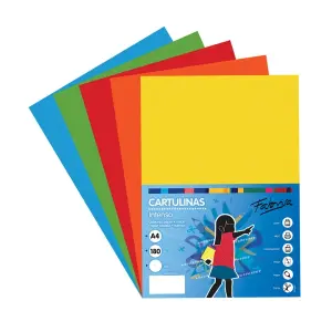 Fabrisa Pack de 50 Cartulinas A4 180 g/m² Colores Fuertes Surtidos