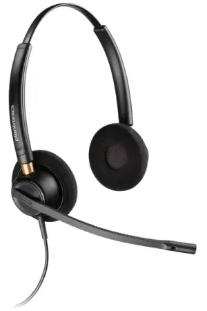 HP Poly EncorePro 520 Auriculares con Microfono - Conexion QD - Cancelacion de Ruido - Almohadillas Acolchadas - Color Negro
