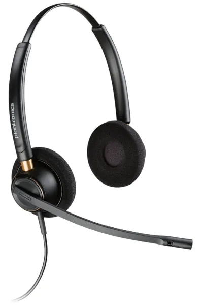 HP Poly EncorePro 520 Auriculares con Micrófono QD, Cancelación de Ruido, Negro