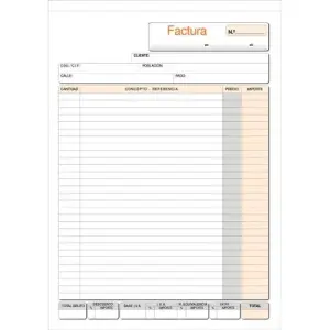 Loan Talonario Facturas A4 Natural Autocopia Duplicado