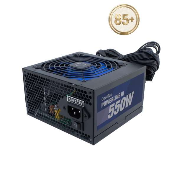 Coolbox Powerline Iii 650W Fuente De Alimentacion 550W Atx 12V - Pfc Activo - Ventilador 120Mm