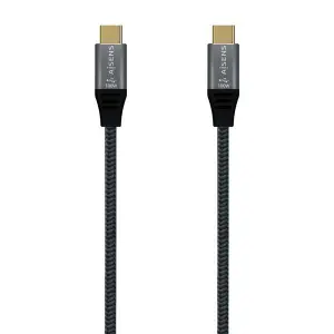 Aisens Cable USB 3.2 Gen2x2 Tipo C/M 20Gbps 8K@30Hz 5A 100W E-Mark 0.6m Gris