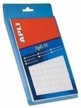 Apli Etiquetas Adhesivas 34X67mm Manual/Impresión C/Romos 12X15H A5 Blancas