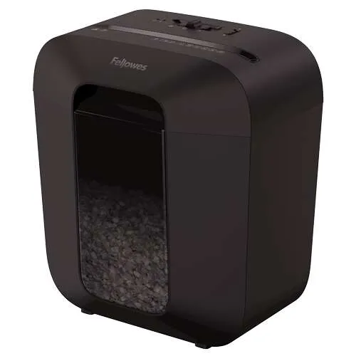Fellowes LX25M Destructora Manual Minicorte P-4, Hasta 6 Hojas, 11.5L, Negro