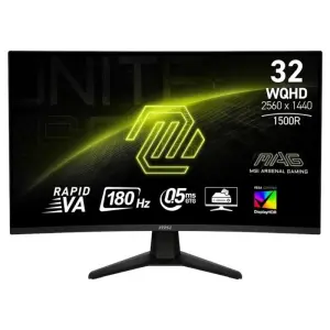 MSI MAG32CQ6F Monitor 31.5" WQHD 180Hz HDMI Curvo