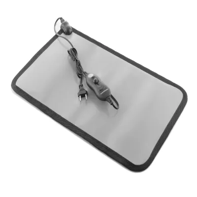 InnovaGoods Alfombrilla Calefactora de Pies 50W 240V Temperatura Regulable Antideslizante 50x31cm Gris y Negro