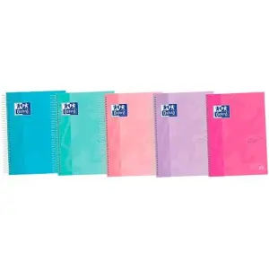 Oxford Cuaderno Touch Europenanbook A5+ 120H Microperforado Tapa Extradura Surtidos Pastel
