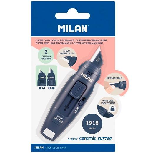 Milan Cutter Hoja Cerámica Stick Serie 1918 Blíster Azul Marino