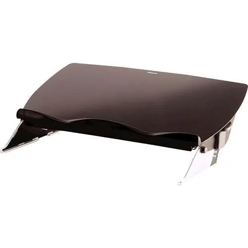 Fellowes Soporte Y Atril Multifuncion - Ajustable En Altura - Cajon De Almacenamiento - Tope En La Parte Inferior - Color Negro