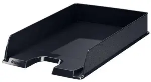 Esselte Bandeja Portadocumentos Vertical A4 con Espacio para Etiqueta - Negro