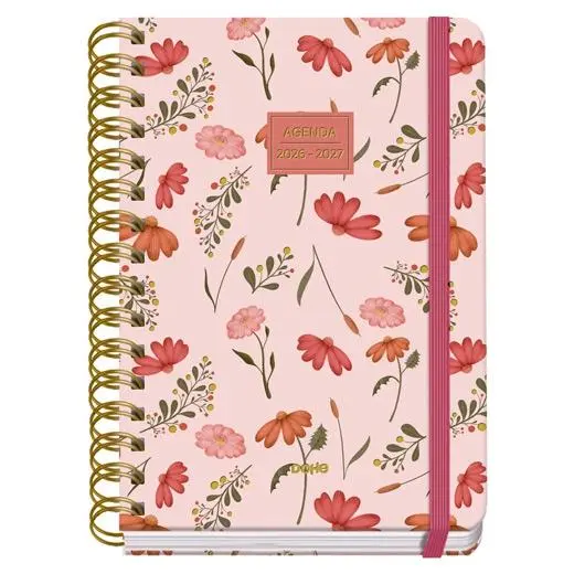 Dohe Agenda Escolar Premium A5 Espiral Doble Sv Cartón Forrado Mod. Belle 2026-2027