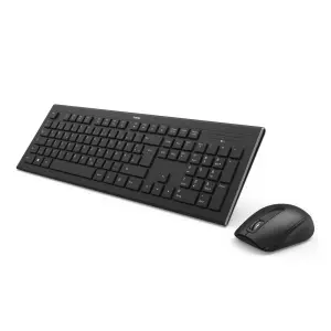 Hama Combo Teclado y Ratón Inalámbricos 2.4GHz QWERTY-ES USB-A Negro 1600dpi