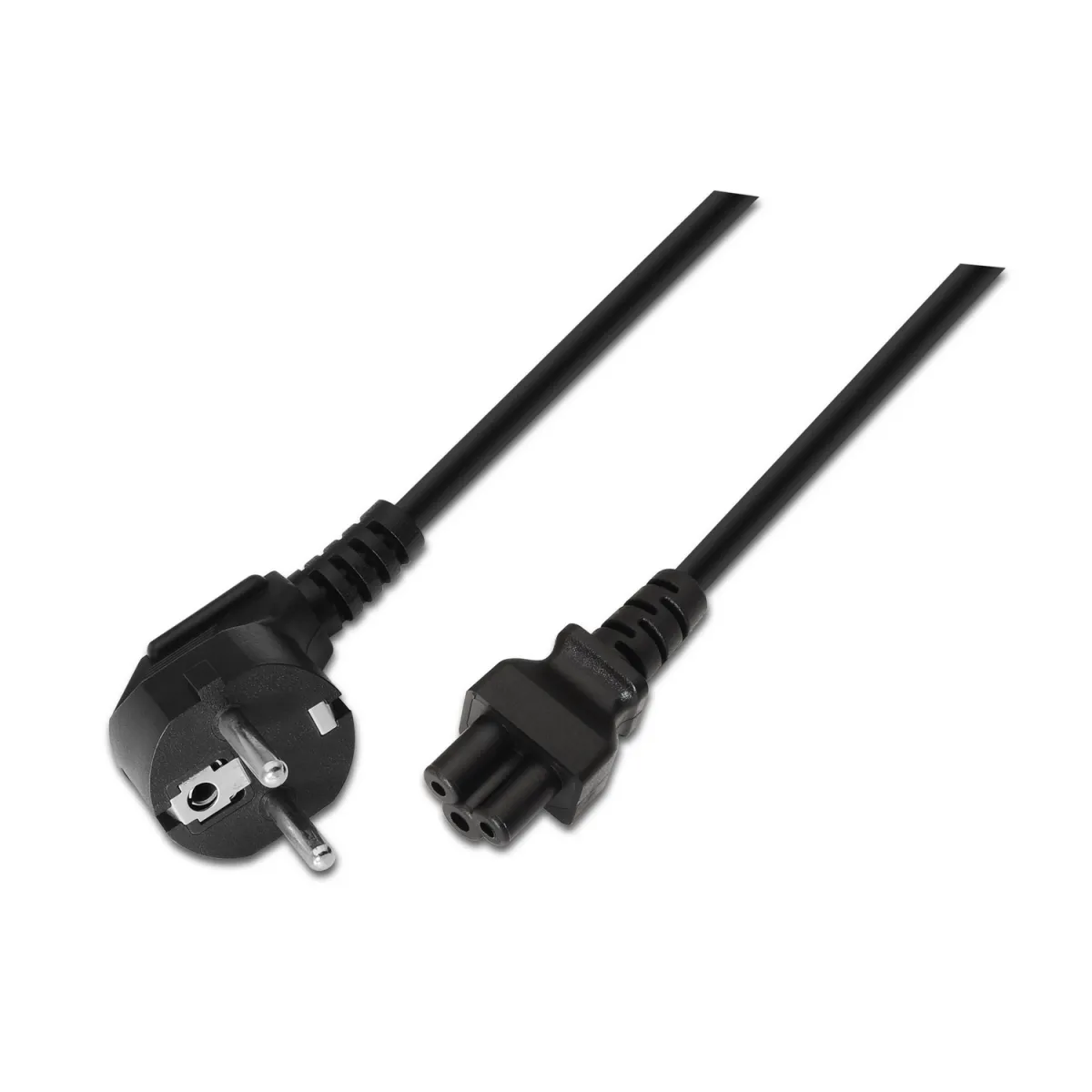 Aisens Alimentación Trébol CEE7/M-C5/H negro 1.5m