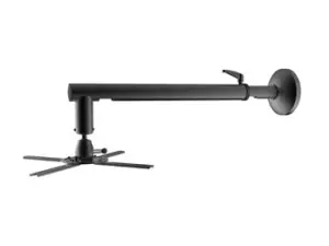 SOPORTE DE PROYECTOR EQUIP DE PARED 670-900MM ROTACION 360º INCLINACION 20º HASTA 30KG COLOR NEGRO