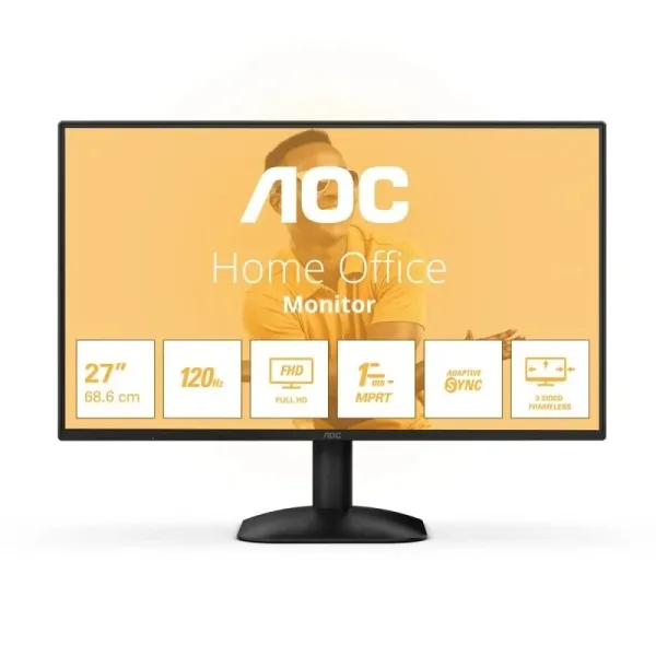 Aoc 27B31H Monitor 27" Led Ips Fullhd 120Hz - Respuesta 1Ms - Hdmi, Vga - Vesa 100X100Mm - Color Negro