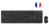 NGS Cocoa Kit Teclado Multimedia y Ratón con Cable QWERTY Francés Negro