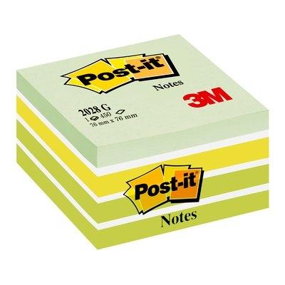 Post-It Cubo De Notas Multicolor 5X90 Hojas 76X76 Tonos Verde Pastel