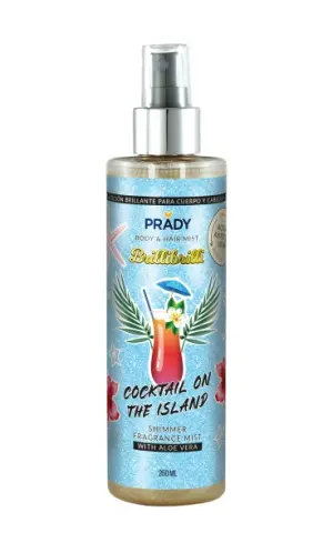 Prady Brilli Brilli Body & Hair Mist Cocktail on the Island - Frasco de 250 ml - Spray Pulverizador