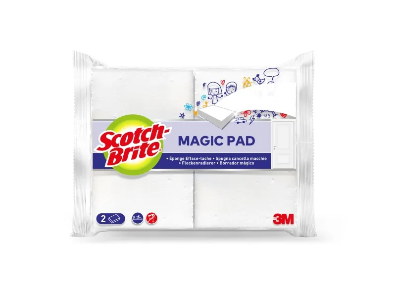 Scotch-Brite Magic Pad Pack de 2 Esponjas de Limpieza Color Blanco