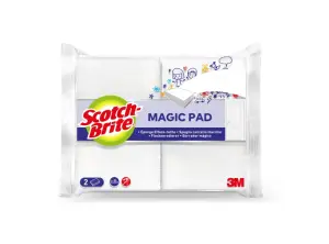 Scotch-Brite Magic Pad Pack de 2 Esponjas de Limpieza Color Blanco