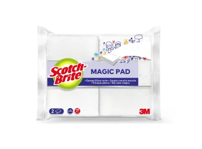 Scotch-Brite Magic Pad Pack de 2 Esponjas de Limpieza Color Blanco
