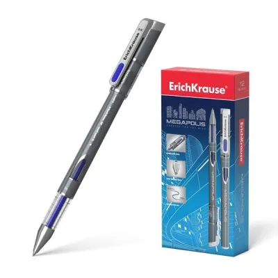 ErichKrause Megapolis Gel Bolígrafo Tinta Gel 0.5mm Cuerpo Opaco Azul
