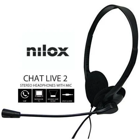 Nilox Auriculares Doble Jack Negro NXCM0000004