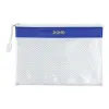 Dohe Bolsa Cremallera PVC Resistente al Agua 24x17.5cm para Documentos A5 Azul/Transparente