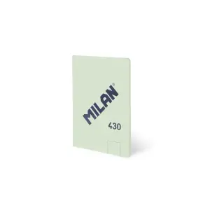 Milan Libreta Encolada A6 48 Hojas Blancas 95 gr/m2 Microperforada Tapa Blanda Verde