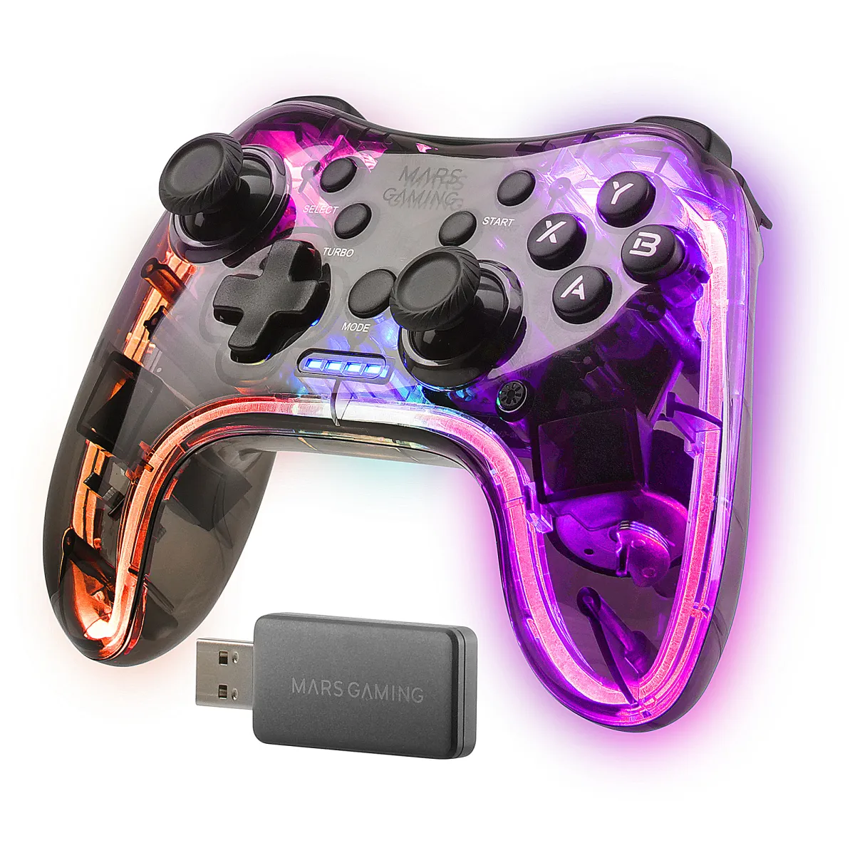 Gamepad Inalambrico Mars Gaming Mgp-24 | Conexión Usb-C Y Rgb